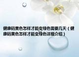 健康码黄色怎样才能变绿色需要几天（健康码黄色怎样才能变绿色详细介绍）