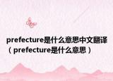 prefecture是什么意思中文翻译（prefecture是什么意思）