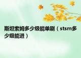 斯坦索姆多少级能单刷（stsm多少级能进）