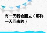 有一天我会回去（那样一天回来的）