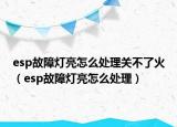 esp故障灯亮怎么处理关不了火（esp故障灯亮怎么处理）
