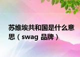 苏维埃共和国是什么意思（swag 品牌）