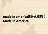 made in america是什么意思（Made in America）