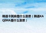 韩语卡其麻是什么意思（韩语KAQIMA是什么意思）