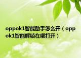 oppok1智能助手怎么开（oppok1智能解锁在哪打开）