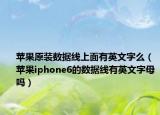 苹果原装数据线上面有英文字么（苹果iphone6的数据线有英文字母吗）