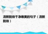 清新脱俗干净唯美的句子（清新脱俗）