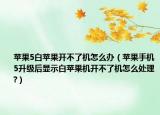 苹果5白苹果开不了机怎么办（苹果手机5升级后显示白苹果机开不了机怎么处理?）