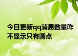 今日更新qq消息数量咋不显示只有圆点
