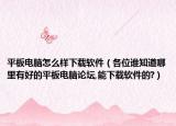 平板电脑怎么样下载软件（各位谁知道哪里有好的平板电脑论坛,能下载软件的?）