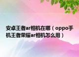 安卓王者ar相机在哪（oppo手机王者荣耀ar相机怎么用）