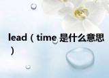 lead（time 是什么意思）