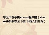 怎么下载手机steam客户端（steam手机版怎么下载 下载入口介绍）