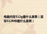 电脑内存512g是什么意思（显存512MB是什么意思）