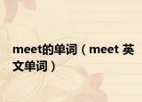 meet的单词（meet 英文单词）
