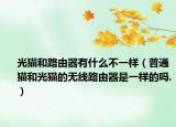 光猫和路由器有什么不一样（普通猫和光猫的无线路由器是一样的吗.）
