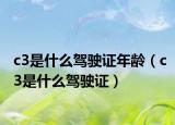 c3是什么驾驶证年龄（c3是什么驾驶证）