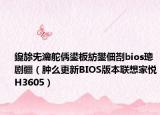 鑱旀兂瀹舵偊鍙板紡鐢佃剳bios璁剧疆（肿么更新BIOS版本联想家悦H3605）