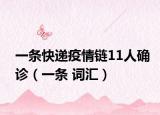一条快递疫情链11人确诊（一条 词汇）