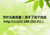 为什么我总是（进不了这个往址  http:\\222.180.192.2\）