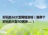 好玩的3d大型网络游戏（推荐个好玩的大型3D网游.....）