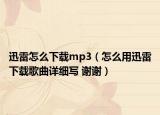 迅雷怎么下载mp3（怎么用迅雷下载歌曲详细写 谢谢）
