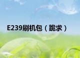 E239刷机包（跪求）