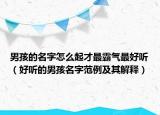 男孩的名字怎么起才最霸气最好听（好听的男孩名字范例及其解释）