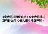 q宠大乐斗百度贴吧（Q宠大乐斗斗豆有什么用_Q宠大乐斗斗豆详解）