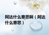阿达什么意思啊（阿达什么意思）