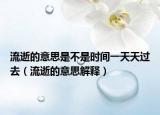流逝的意思是不是时间一天天过去（流逝的意思解释）