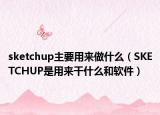 sketchup主要用来做什么（SKETCHUP是用来干什么和软件）