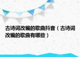 古诗词改编的歌曲抖音（古诗词改编的歌曲有哪些）