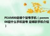 PEAM00是哪个型号手机（pemm00是什么手机型号 是哪款手机介绍）