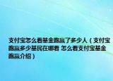 支付宝怎么看基金跑赢了多少人（支付宝跑赢多少基民在哪看 怎么看支付宝基金跑赢介绍）