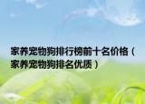 家养宠物狗排行榜前十名价格（家养宠物狗排名优质）
