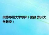 梁静郑州大学导师（梁静 郑州大学教授）