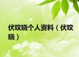 伏玟晓个人资料（伏玟晓）