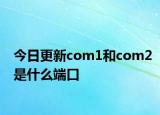 今日更新com1和com2是什么端口
