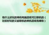 有什么好玩的单机电脑游戏可以联机的（比较好玩的又能联机的单机游戏有哪些）