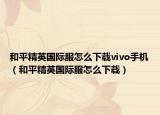 和平精英国际服怎么下载vivo手机（和平精英国际服怎么下载）