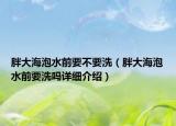 胖大海泡水前要不要洗（胖大海泡水前要洗吗详细介绍）