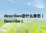describes是什么意思（Describe）