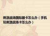 刺激战场国际服卡怎么办（手机玩刺激战场卡怎么办）