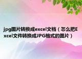 jpg图片转换成excel文档（怎么把Excel文件转换成JPG格式的图片）