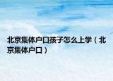 北京集体户口孩子怎么上学（北京集体户口）