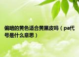 偏暗的黄色适合黄黑皮吗（pa代号是什么意思）