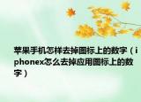 苹果手机怎样去掉图标上的数字（iphonex怎么去掉应用图标上的数字）