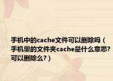 手机中的cache文件可以删除吗（手机里的文件夹cache是什么意思?可以删除么?）