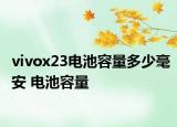 vivox23电池容量多少毫安 电池容量